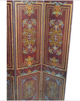 Vintage Double Sided 4-panel Divider/ Privacy Screen-6. Asian & Chinese Furniture, Art, Antiques, Vintage Home Décor for sale at FEA Home