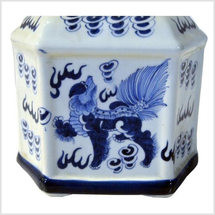 Chinese Painted Blue &amp; White Bottle-3. Asian &amp; Chinese Furniture, Art, Antiques, Vintage Home Décor for sale at FEA Home