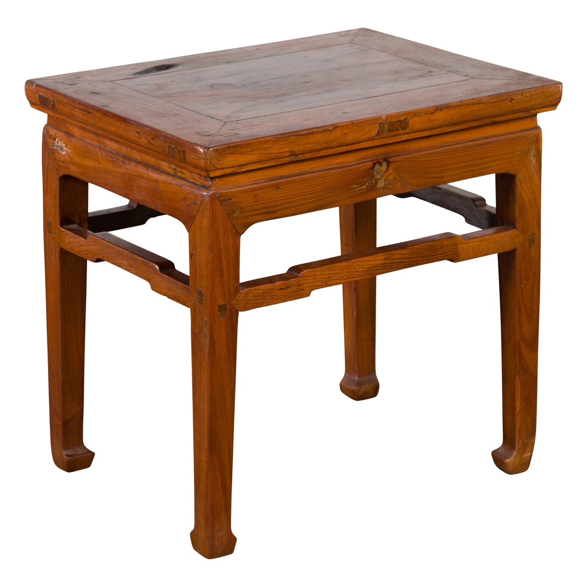 Chinese Qing Dynasty 19th Century Side Table with Humpback Stretchers-1. Asian & Chinese Furniture, Art, Antiques, Vintage Home Décor for sale at FEA Home