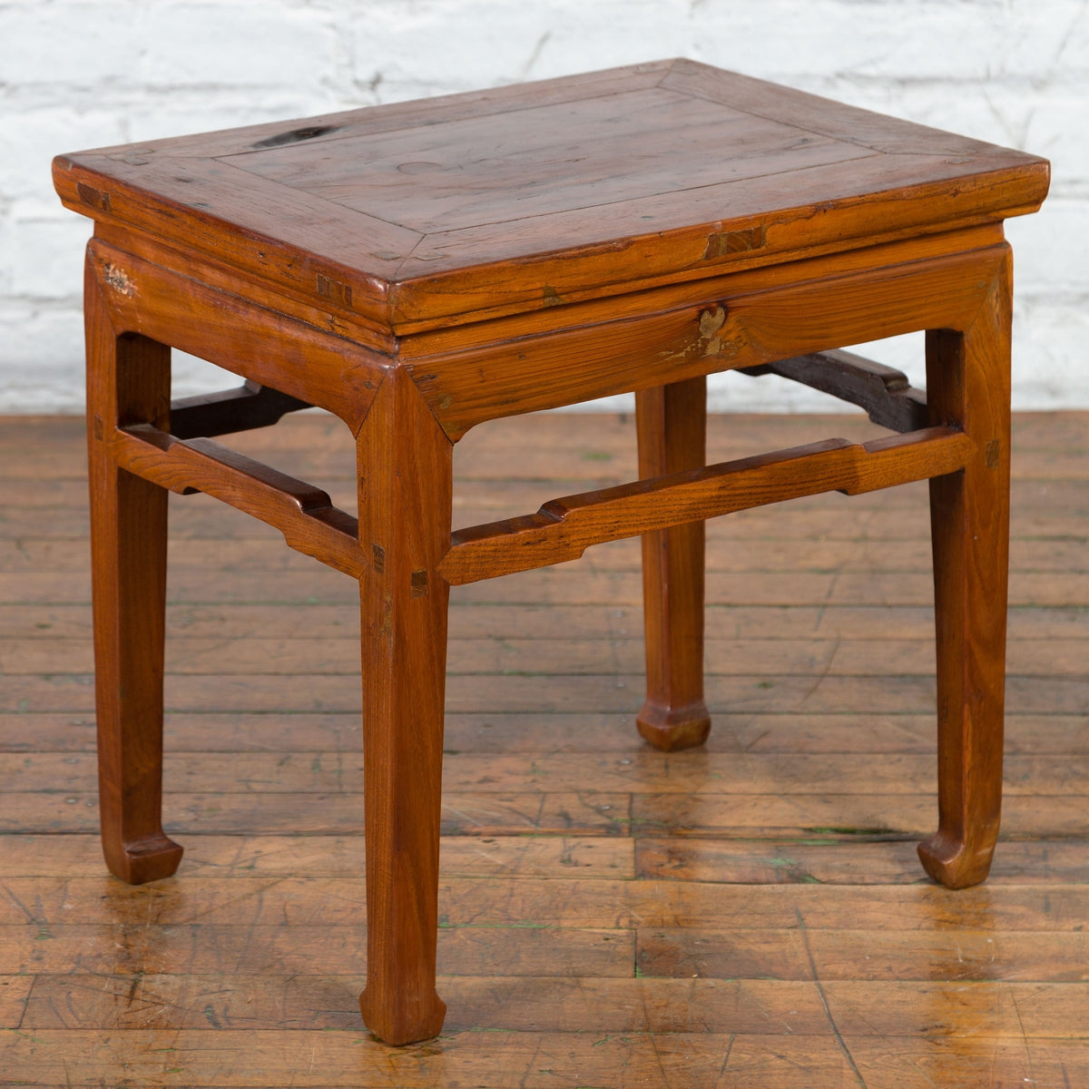 Chinese Qing Dynasty 19th Century Side Table with Humpback Stretchers-2. Asian & Chinese Furniture, Art, Antiques, Vintage Home Décor for sale at FEA Home