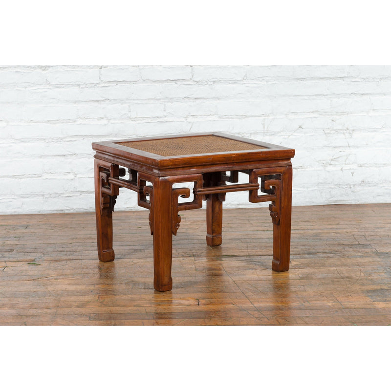 Chinese Qing Dynasty 19th Century Stool or Drinks Table with Woven Rattan Top-12. Asian & Chinese Furniture, Art, Antiques, Vintage Home Décor for sale at FEA Home