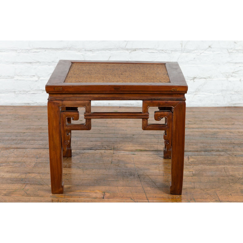 Chinese Qing Dynasty 19th Century Stool or Drinks Table with Woven Rattan Top-13. Asian & Chinese Furniture, Art, Antiques, Vintage Home Décor for sale at FEA Home