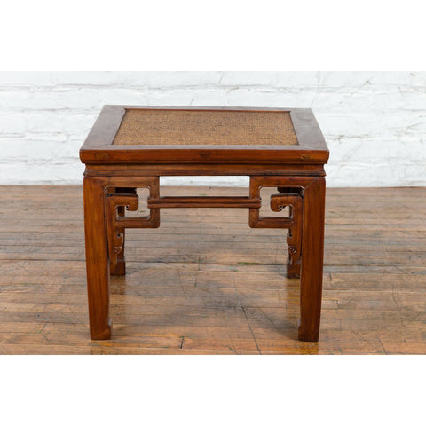 Chinese Qing Dynasty 19th Century Stool or Drinks Table with Woven Rattan Top-13. Asian & Chinese Furniture, Art, Antiques, Vintage Home Décor for sale at FEA Home