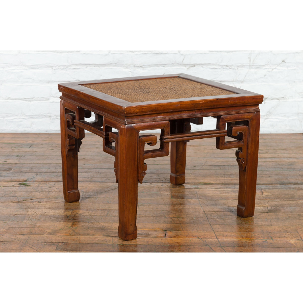 Chinese Qing Dynasty 19th Century Stool or Drinks Table with Woven Rattan Top-3. Asian &amp; Chinese Furniture, Art, Antiques, Vintage Home Décor for sale at FEA Home