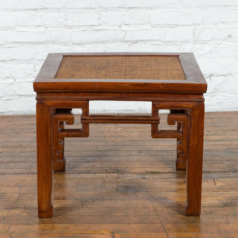 Chinese Qing Dynasty 19th Century Stool or Drinks Table with Woven Rattan Top-4. Asian & Chinese Furniture, Art, Antiques, Vintage Home Décor for sale at FEA Home