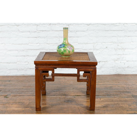 Chinese Qing Dynasty 19th Century Stool or Drinks Table with Woven Rattan Top-5. Asian & Chinese Furniture, Art, Antiques, Vintage Home Décor for sale at FEA Home
