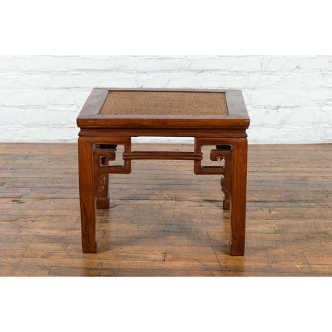 Chinese Qing Dynasty 19th Century Stool or Drinks Table with Woven Rattan Top-7. Asian & Chinese Furniture, Art, Antiques, Vintage Home Décor for sale at FEA Home