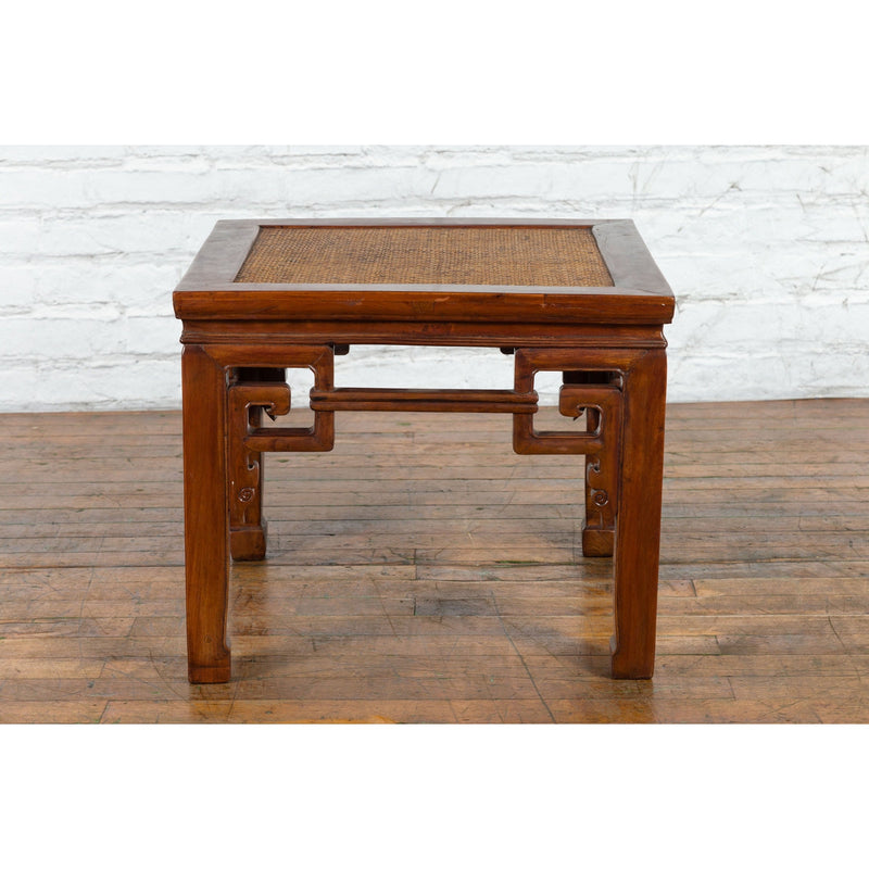 Chinese Qing Dynasty 19th Century Stool or Drinks Table with Woven Rattan Top-8. Asian & Chinese Furniture, Art, Antiques, Vintage Home Décor for sale at FEA Home