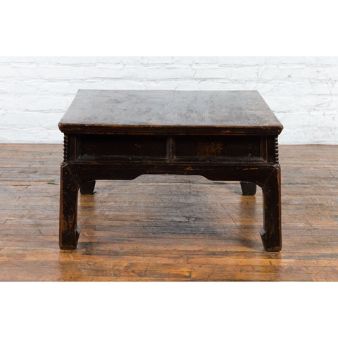 This-is-a-picture-of-a-Chinese Qing Dynasty Period Brown Lacquered Coffee Table with Original Finish-with-image-position-15-style-YN3373-Shop-for-Vintage-and-Antique-Asian-and-Chinese-Furniture-for-sale-at-FEA Home-NYC