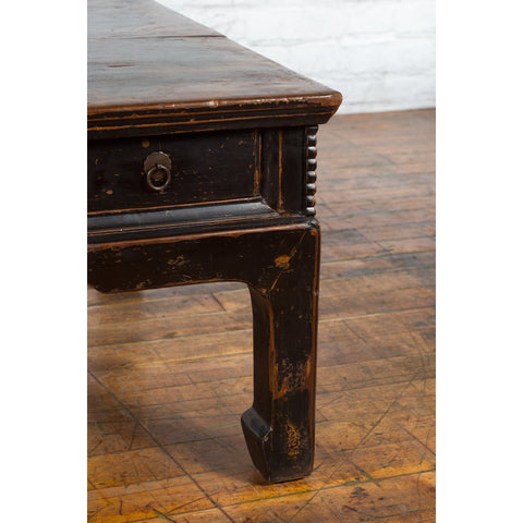 This-is-a-picture-of-a-Chinese Qing Dynasty Period Brown Lacquered Coffee Table with Original Finish-with-image-position-8-style-YN3373-Shop-for-Vintage-and-Antique-Asian-and-Chinese-Furniture-for-sale-at-FEA Home-NYC