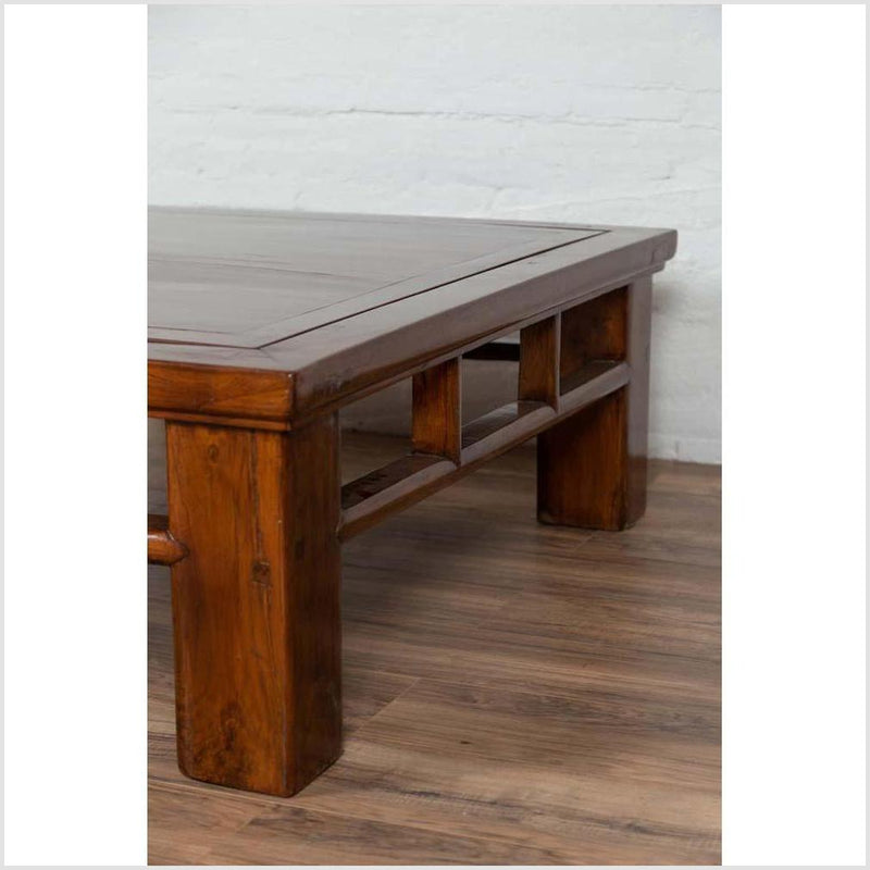 Chinese Qing Dynasty Style Elm Coffee Table with Reversible Top and Strut Motifs-YN6099-11. Asian & Chinese Furniture, Art, Antiques, Vintage Home Décor for sale at FEA Home