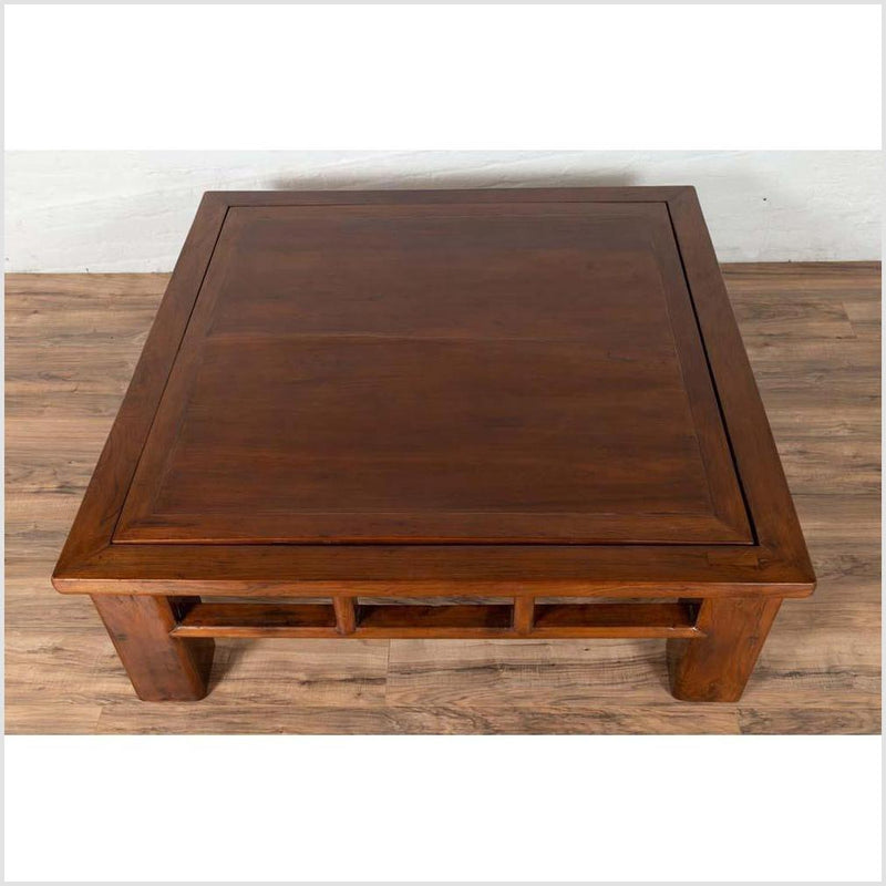 Chinese Qing Dynasty Style Elm Coffee Table with Reversible Top and Strut Motifs-YN6099-12. Asian & Chinese Furniture, Art, Antiques, Vintage Home Décor for sale at FEA Home