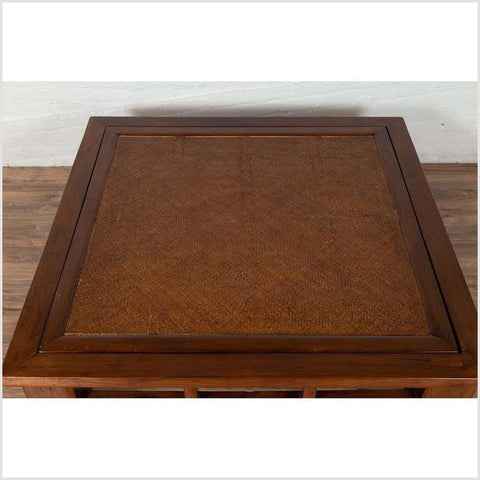 Chinese Qing Dynasty Style Elm Coffee Table with Reversible Top and Strut Motifs-YN6099-15. Asian & Chinese Furniture, Art, Antiques, Vintage Home Décor for sale at FEA Home