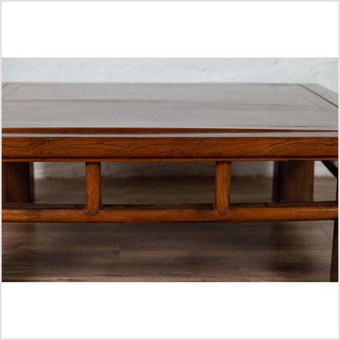 Chinese Qing Dynasty Style Elm Coffee Table with Reversible Top and Strut Motifs-YN6099-7. Asian & Chinese Furniture, Art, Antiques, Vintage Home Décor for sale at FEA Home