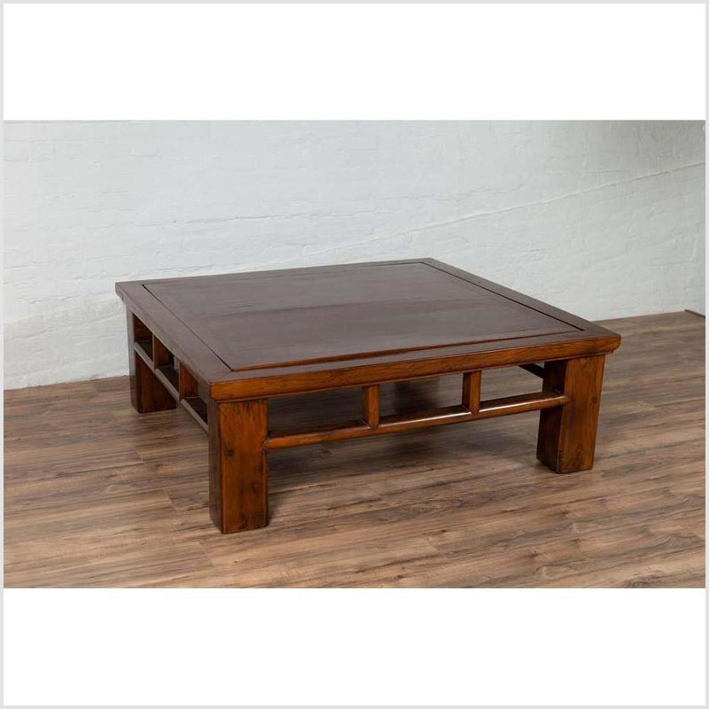 Chinese Qing Dynasty Style Elm Coffee Table with Reversible Top and Strut Motifs-YN6099-9. Asian & Chinese Furniture, Art, Antiques, Vintage Home Décor for sale at FEA Home