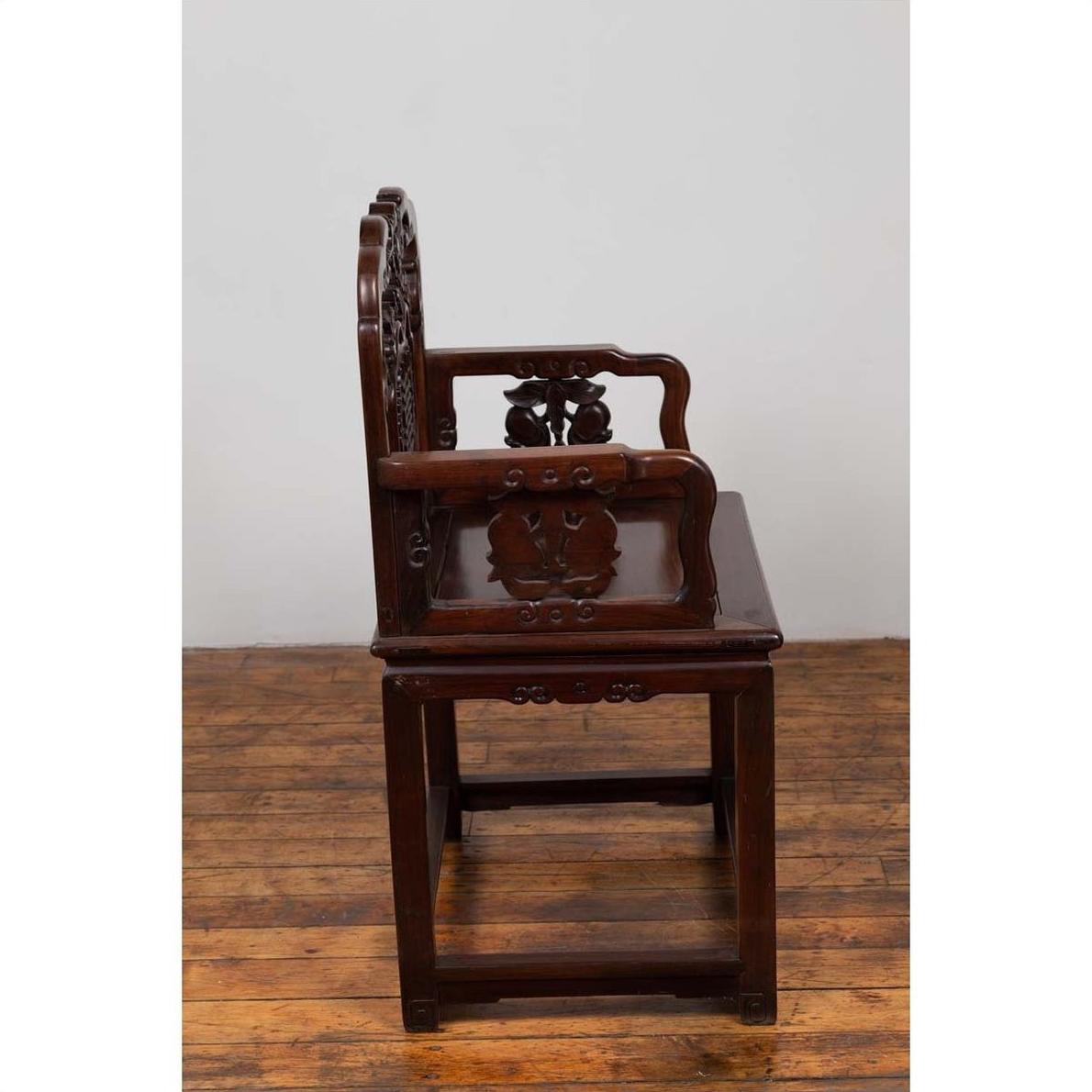 19th Century Chinese Rosewood Chair-13. Asian &amp; Chinese Furniture, Art, Antiques, Vintage Home Décor for sale at FEA Home