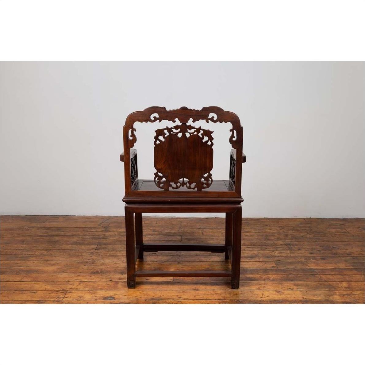 19th Century Chinese Rosewood Chair-14. Asian &amp; Chinese Furniture, Art, Antiques, Vintage Home Décor for sale at FEA Home