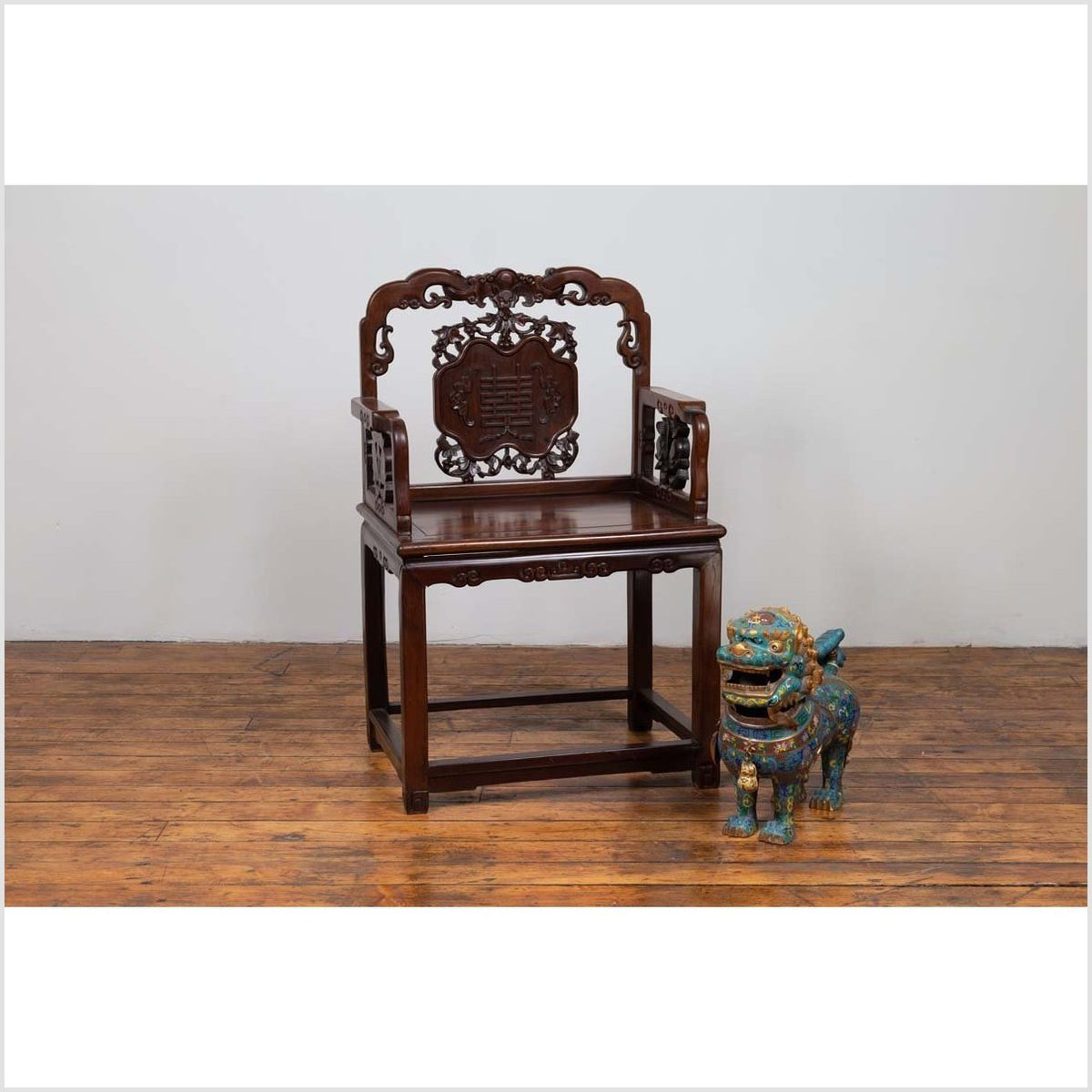 19th Century Chinese Rosewood Chair-16. Asian &amp; Chinese Furniture, Art, Antiques, Vintage Home Décor for sale at FEA Home