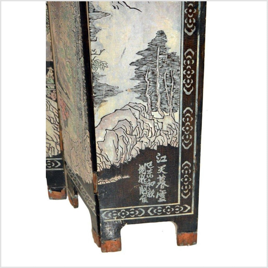 Chinese 6- Panel Ping Feng-10. Asian &amp; Chinese Furniture, Art, Antiques, Vintage Home Décor for sale at FEA Home