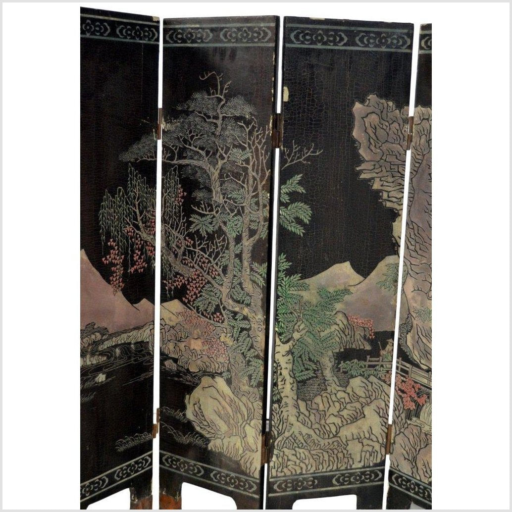 Chinese 6- Panel Ping Feng-4. Asian &amp; Chinese Furniture, Art, Antiques, Vintage Home Décor for sale at FEA Home