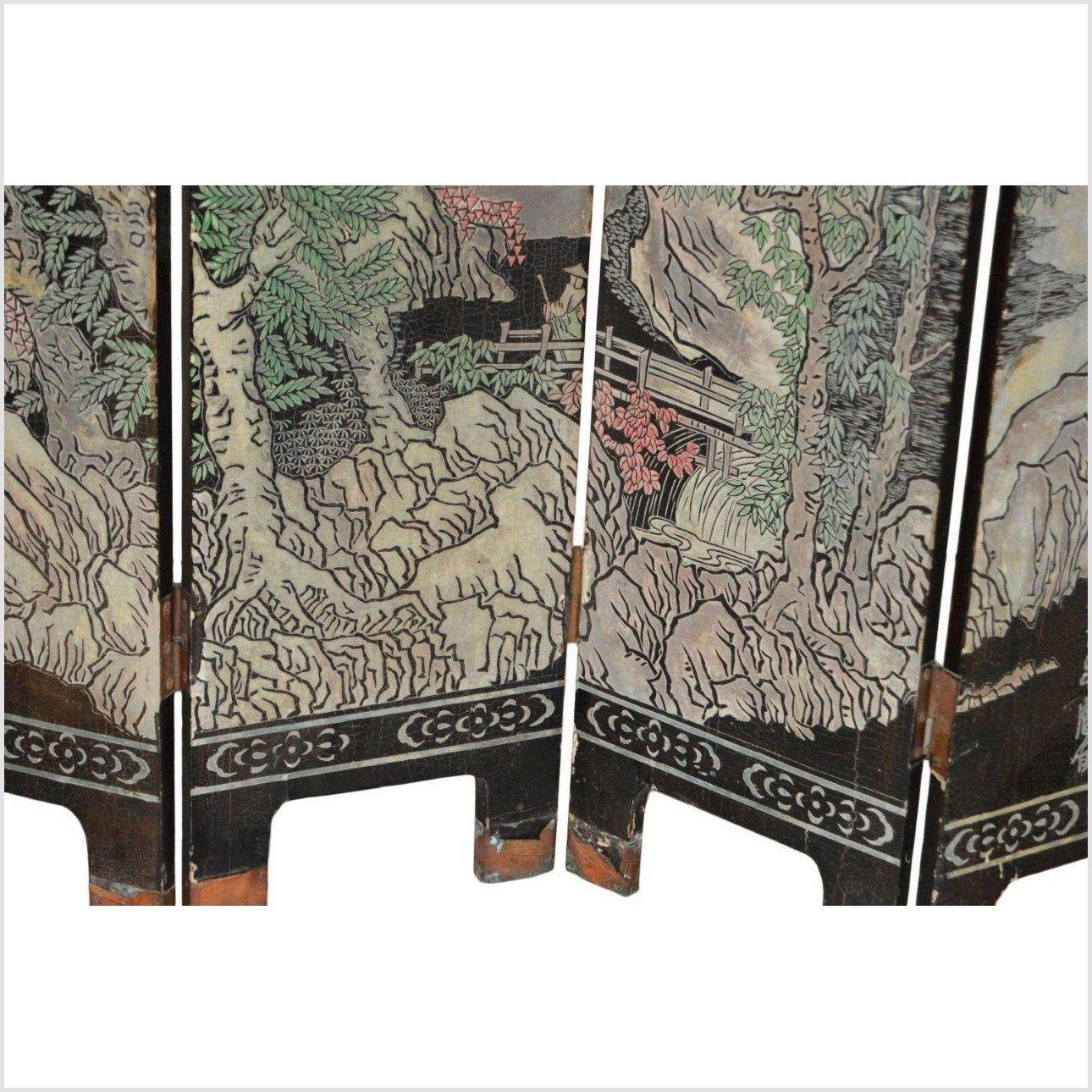 Chinese 6- Panel Ping Feng-8. Asian &amp; Chinese Furniture, Art, Antiques, Vintage Home Décor for sale at FEA Home