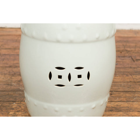 This-is-a-picture-of-a-Chinese Vintage Blanc De Chine Garden Stool with Pierced and Raised Motifs-image-position-13-style-YN7679-Shop-for-Vintage-and-Antique-Asian-and-Chinese-Furniture-for-sale-at-FEA Home-NYC