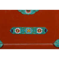 This-is-a-picture-of-a-Chinese Vintage Blanket Chest with Red Lacquer and Cloisonné Floral Décor-image-position-20-style-YN7650-Shop-for-Vintage-and-Antique-Asian-and-Chinese-Furniture-for-sale-at-FEA Home-NYC