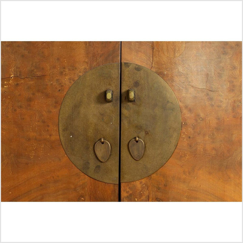 Chinese Vintage Elm Compound Two-Part Wedding Wardrobe with Doors and Drawers-YN6429-13. Asian & Chinese Furniture, Art, Antiques, Vintage Home Décor for sale at FEA Home