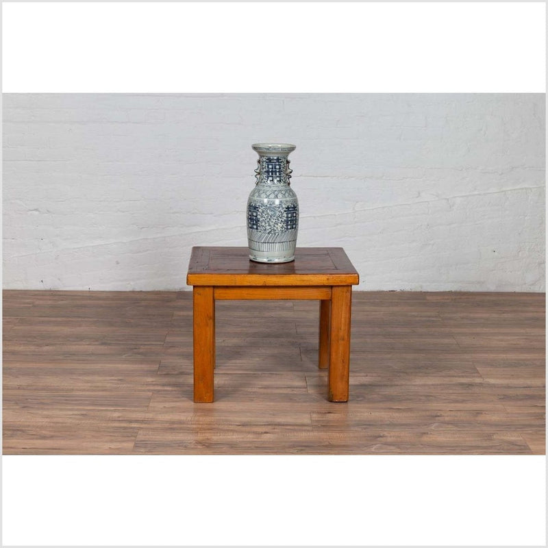 Chinese Vintage Natural Wood Side Table with Square Legs and Contemporary Design-YN6183-3. Asian & Chinese Furniture, Art, Antiques, Vintage Home Décor for sale at FEA Home