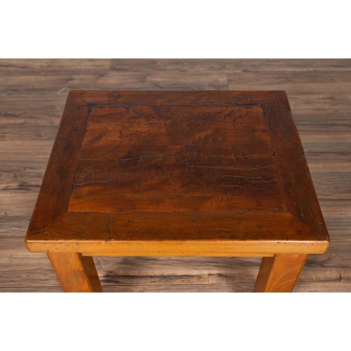 Chinese Vintage Natural Wood Side Table Contemporary Design-6. Asian &amp; Chinese Furniture, Art, Antiques, Vintage Home Décor for sale at FEA Home