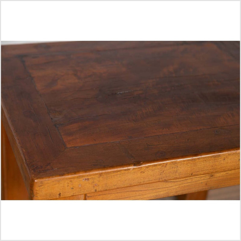 Chinese Vintage Natural Wood Side Table with Square Legs and Contemporary Design-YN6183-8. Asian & Chinese Furniture, Art, Antiques, Vintage Home Décor for sale at FEA Home