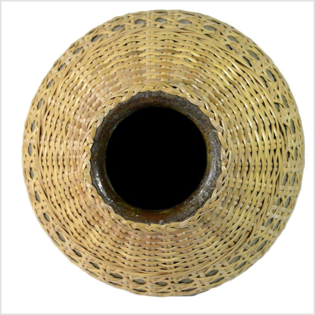 Chinese Wicker Covered Demijohn-5. Asian &amp; Chinese Furniture, Art, Antiques, Vintage Home Décor for sale at FEA Home