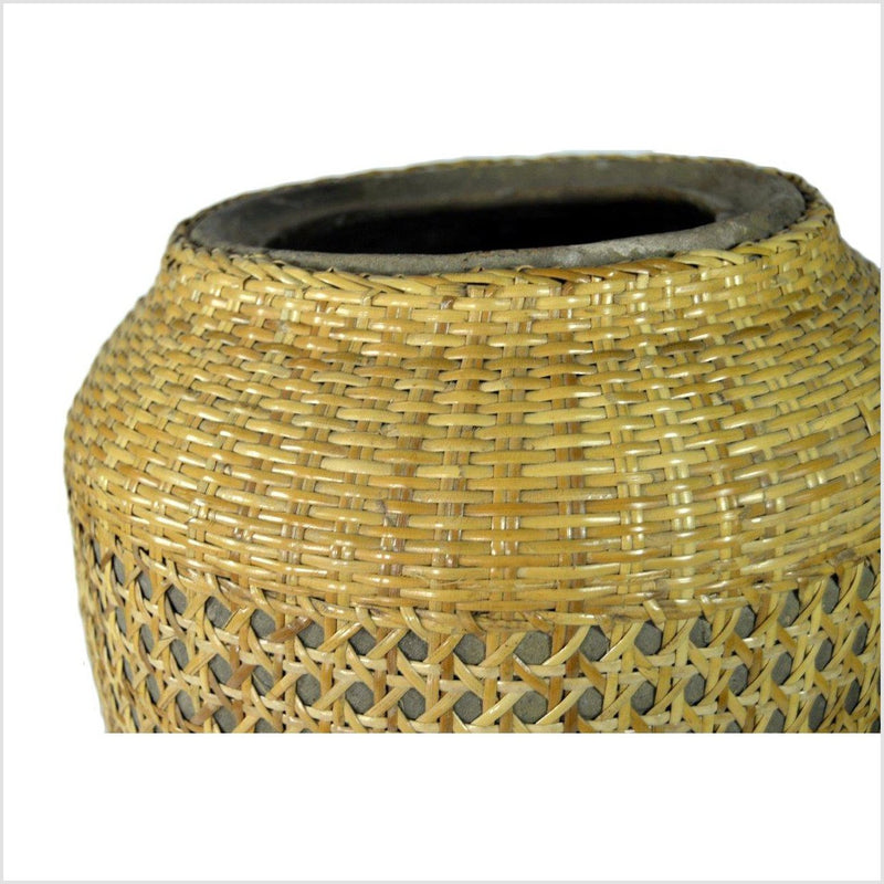 Chinese Wicker Covered Demijohn