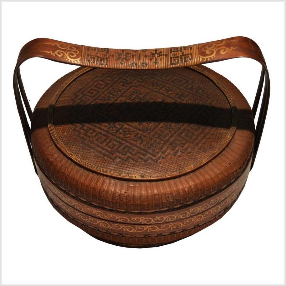 Chinese Woven Basket-1. Asian & Chinese Furniture, Art, Antiques, Vintage Home Décor for sale at FEA Home