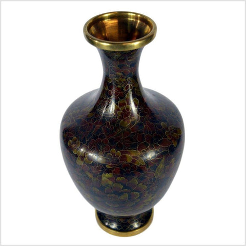 Cloisonne Brown Vase-YNE603-2. Asian & Chinese Furniture, Art, Antiques, Vintage Home Décor for sale at FEA Home