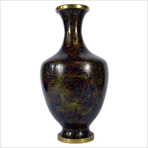 Cloisonne Brown Vase-YNE603-4. Asian & Chinese Furniture, Art, Antiques, Vintage Home Décor for sale at FEA Home
