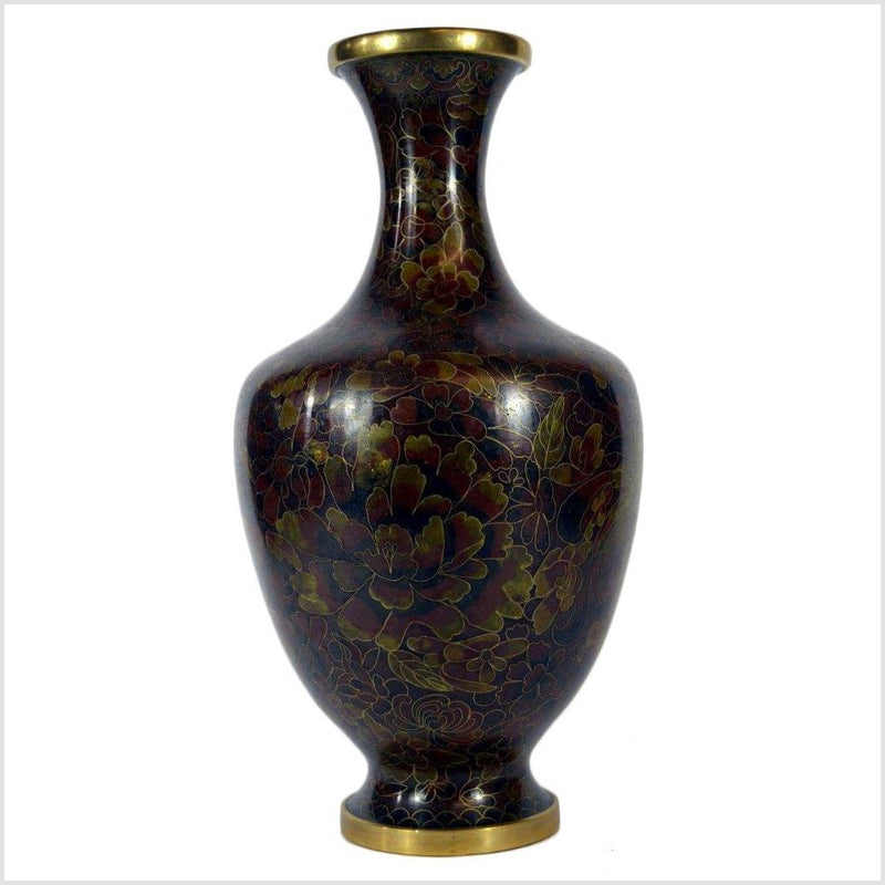 Cloisonne Brown Vase-YNE603-1. Asian & Chinese Furniture, Art, Antiques, Vintage Home Décor for sale at FEA Home