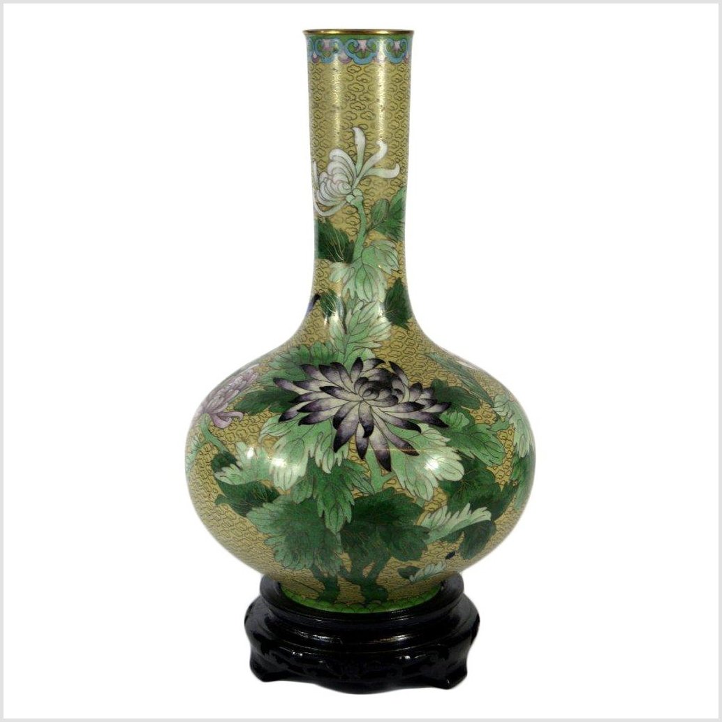 Cloisonne Green Vase-1. Asian & Chinese Furniture, Art, Antiques, Vintage Home Décor for sale at FEA Home