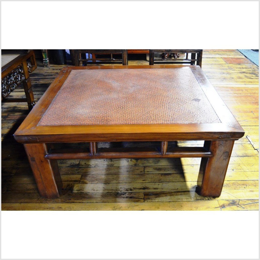 Coffee Table with Woven Rattan-2. Asian & Chinese Furniture, Art, Antiques, Vintage Home Décor for sale at FEA Home
