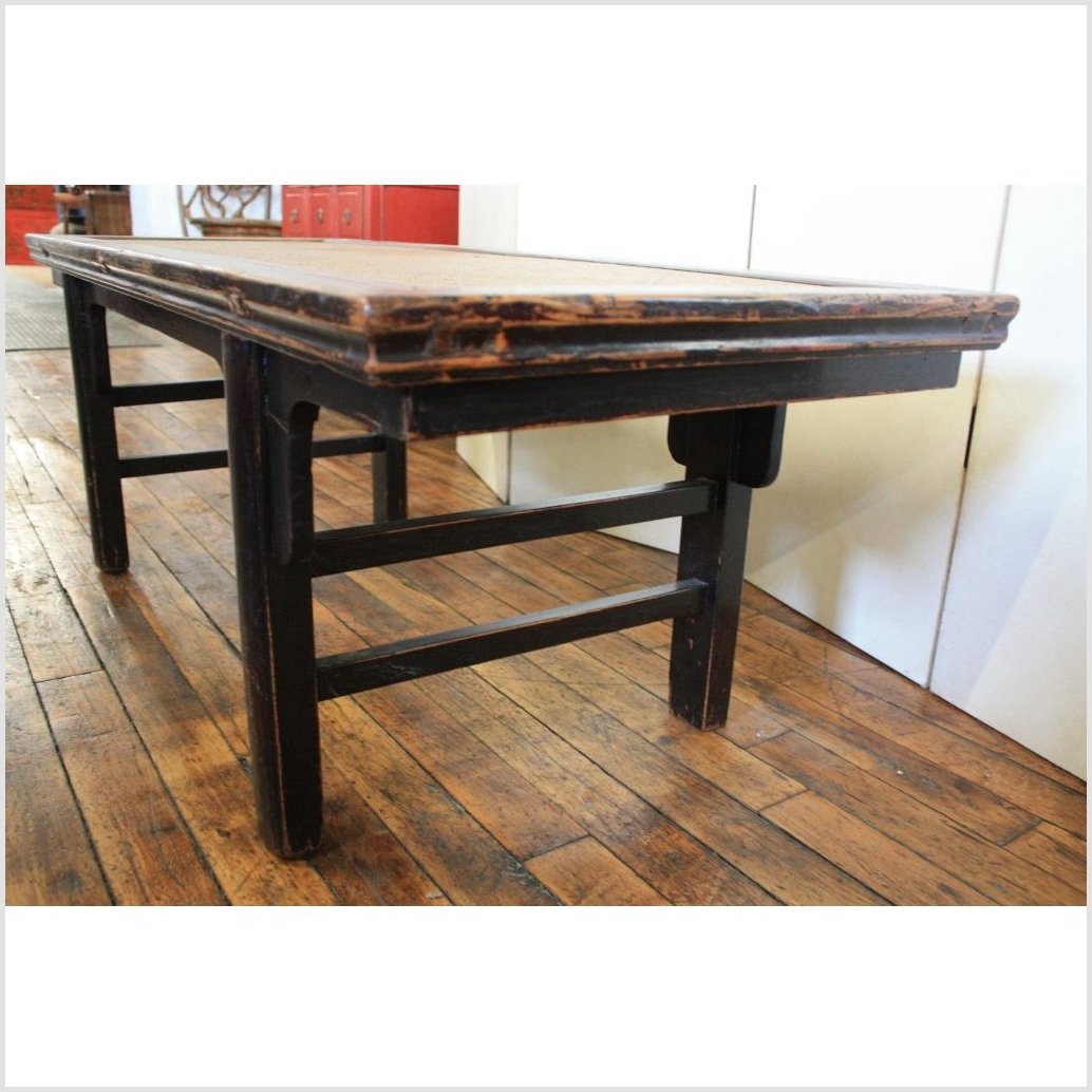Coffee Table with Woven Rattan Top-2. Asian & Chinese Furniture, Art, Antiques, Vintage Home Décor for sale at FEA Home