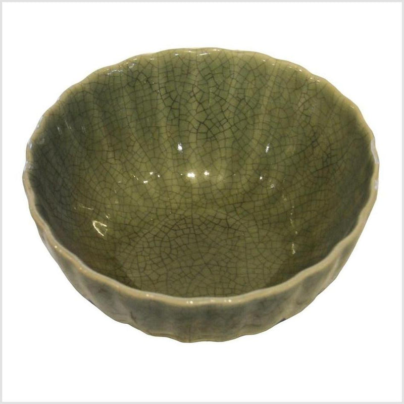 Crackle Celadon Porcelain Bowl-YN3788-2. Asian & Chinese Furniture, Art, Antiques, Vintage Home Décor for sale at FEA Home