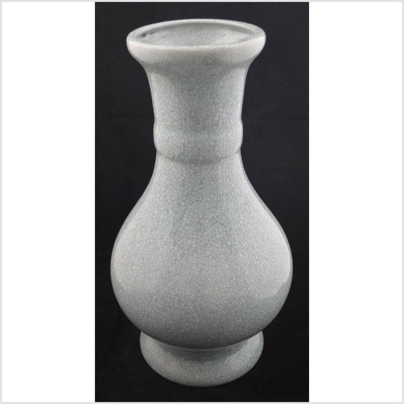 Crackle Gray Porcelain Vase- Asian Antiques, Vintage Home Decor & Chinese Furniture - FEA Home