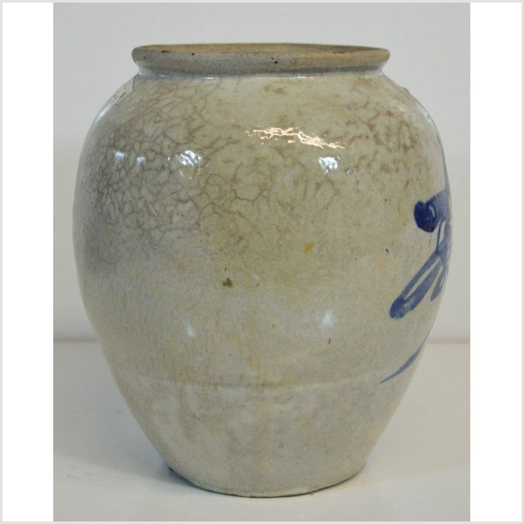 Antique Painted Japanese Crackle Vase-3. Asian &amp; Chinese Furniture, Art, Antiques, Vintage Home Décor for sale at FEA Home