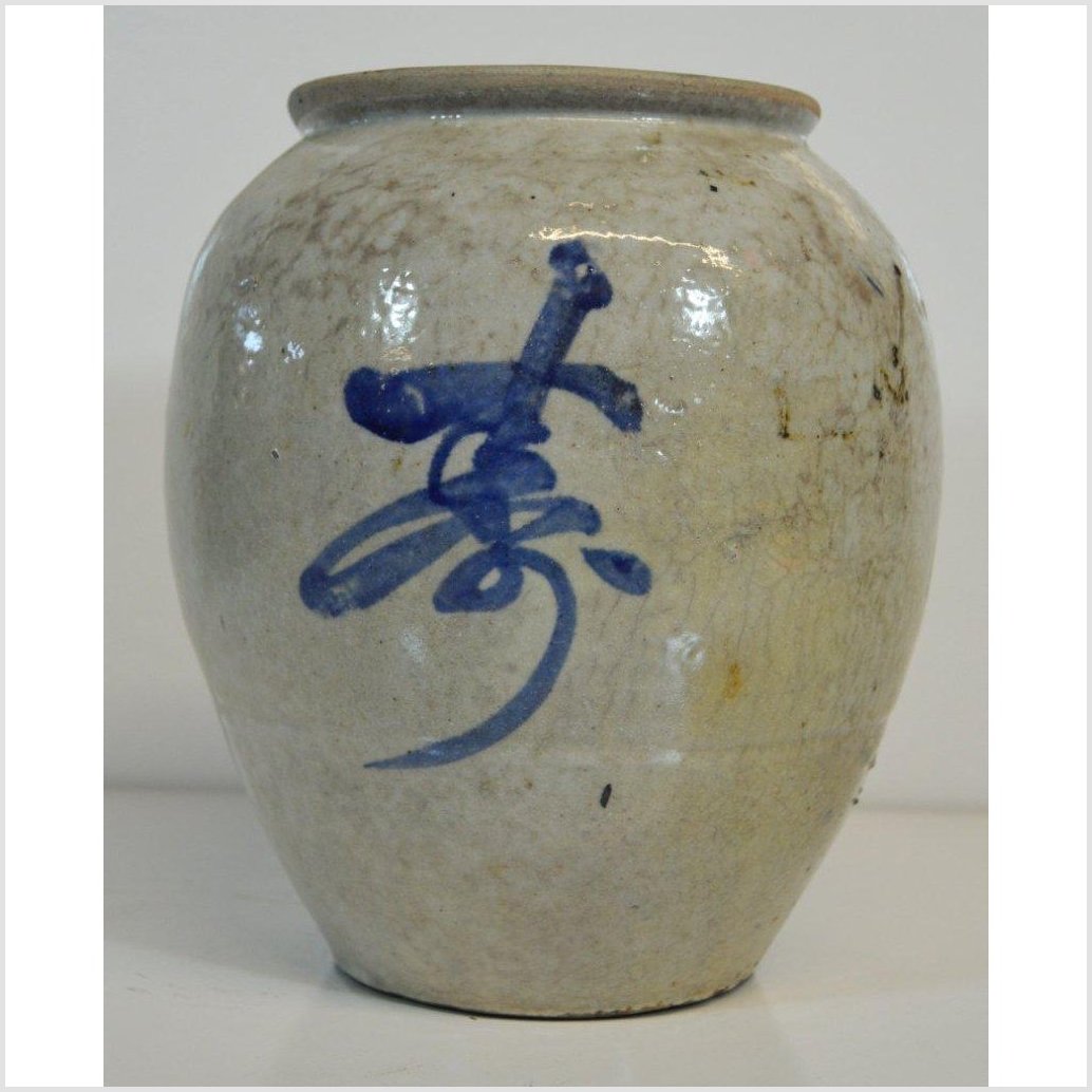 Antique Painted Japanese Crackle Vase-1. Asian & Chinese Furniture, Art, Antiques, Vintage Home Décor for sale at FEA Home