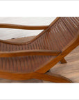 Dutch Colonial Indonesian Plantation Lounge Chair with Curving Seat and Slats-12. Asian & Chinese Furniture, Art, Antiques, Vintage Home Décor for sale at FEA Home