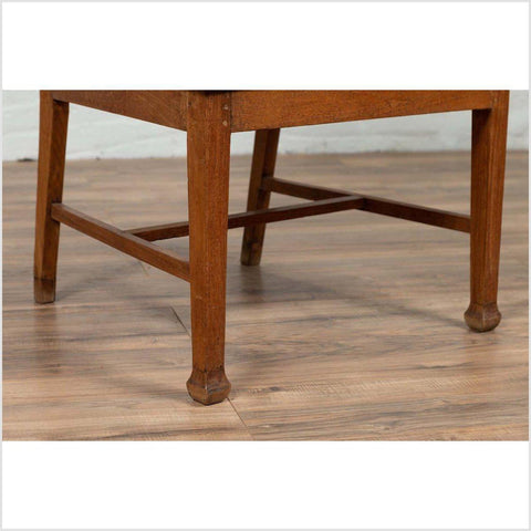 Dutch Colonial Javanese Teak Armchair with Rattan and Triglyph Inspired Motifs-YN6062-12. Asian & Chinese Furniture, Art, Antiques, Vintage Home Décor for sale at FEA Home