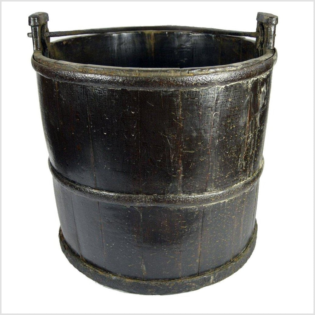 Early Wooden Bucket-2. Asian & Chinese Furniture, Art, Antiques, Vintage Home Décor for sale at FEA Home