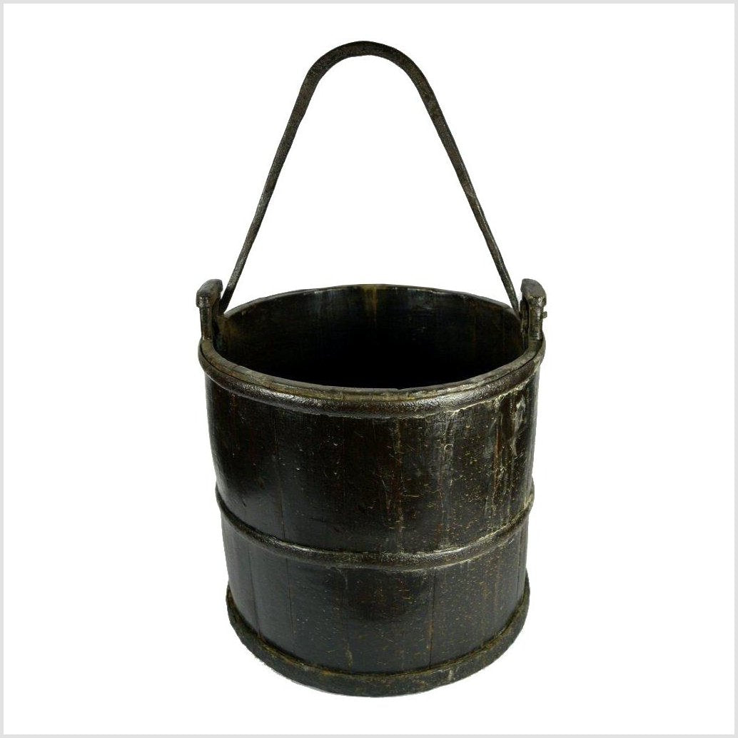 Early Wooden Bucket-1. Asian & Chinese Furniture, Art, Antiques, Vintage Home Décor for sale at FEA Home
