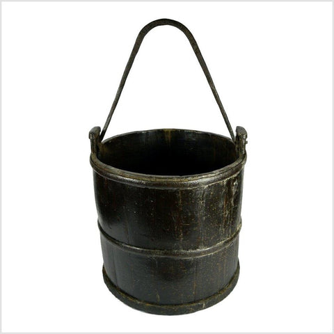 Early Wooden Bucket- Asian Antiques, Vintage Home Decor & Chinese Furniture - FEA Home