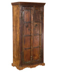 Indian 19th Century Gujarat Armoire with Iron Braces and Carved Half Columns-1. Asian & Chinese Furniture, Art, Antiques, Vintage Home Décor for sale at FEA Home